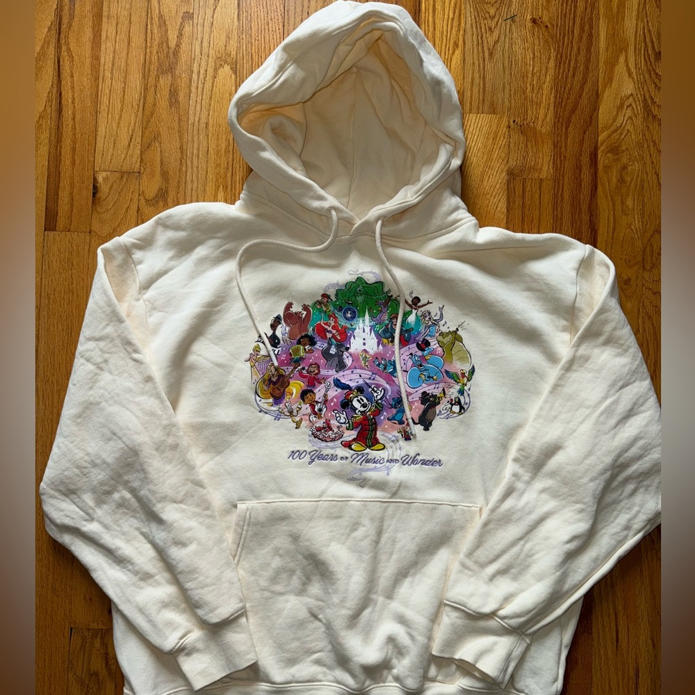 EXCELLENT UC Disney Parks 100 Years of Music and Wonder Celebration Hoodie